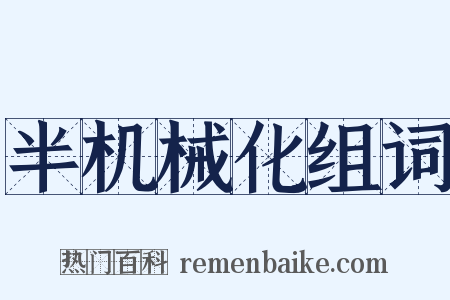 半机械化组词是什么意思的图片